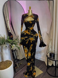 CM.YAYA Women Draped V-neck Cutout Front Ruched Stacked Bodycon Midi Long Maxi Dress 2025 Night Club Party Vestidos Sexy Dresses