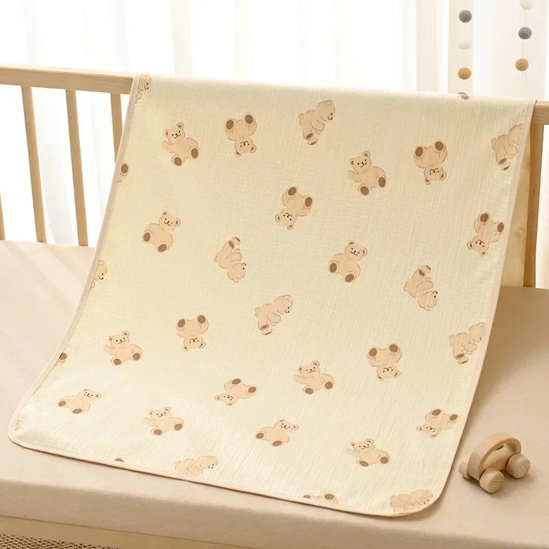 Waterproof Baby Changing Mat – Washable Cartoon Bed Protector (50×70cm)