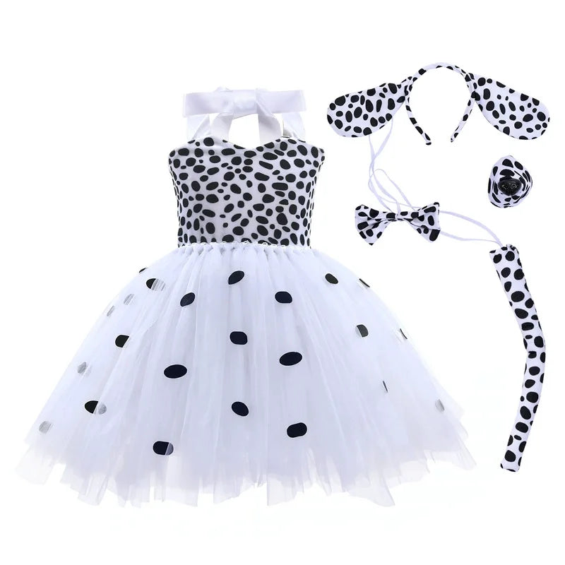 2 3 4 5 6 7 8 9 10 Years New Girls Dress Cute Dog Halloween Animal Cosplay Costume Outfit Kids Christmas Carnival Party Dress