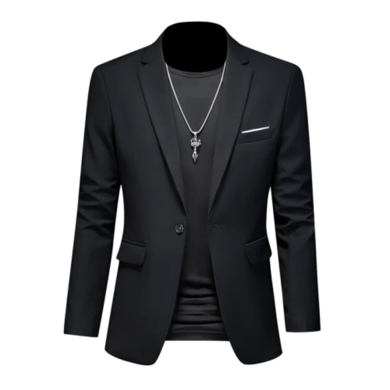 15-color boutique fashion suit 6XL men's slim groom wedding suit jacket business office suit casual solid color suit jacket