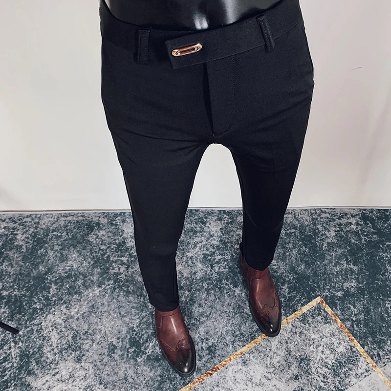 Men's Slim Fit Dress Pants – Stretch Formal Trousers