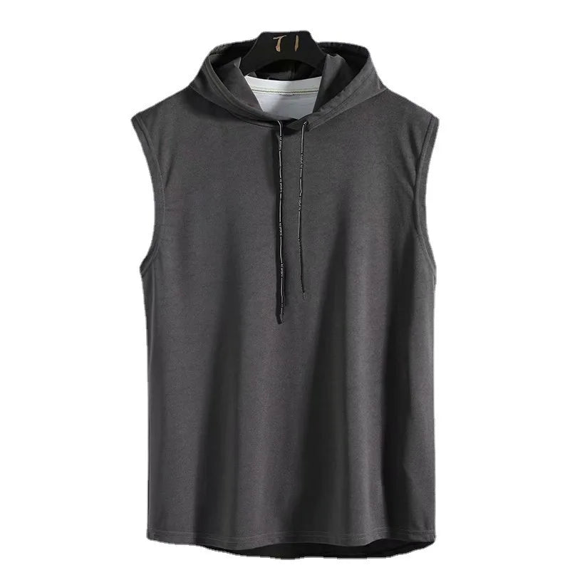 Men's Sleeveless Hooded Tank Top