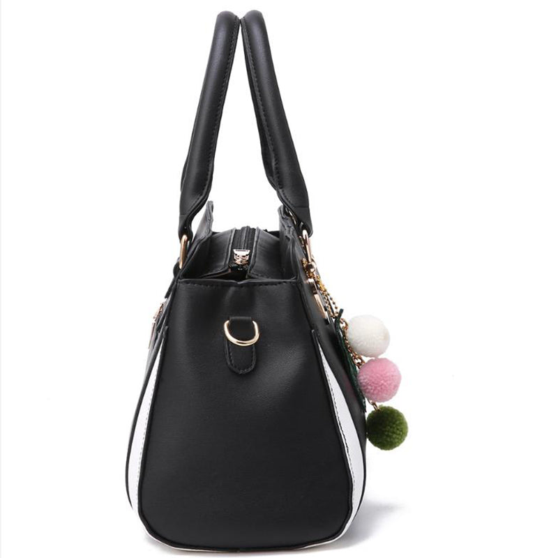 Women's Large PU Leather Shoulder Bag – Zipper Crossbody Handbag with Multiple Pockets