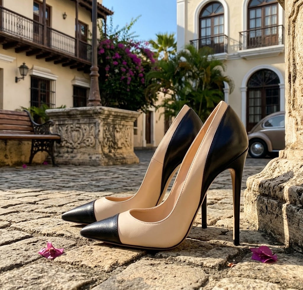 Women's Patchwork Stiletto Pumps
