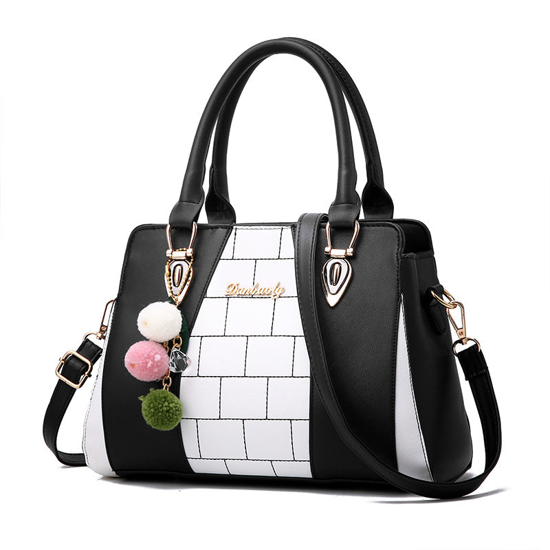 Women's Large PU Leather Shoulder Bag – Zipper Crossbody Handbag with Multiple Pockets