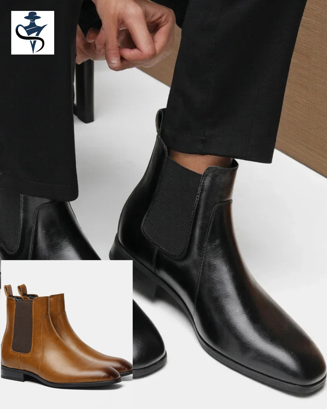Men’s Square-Toe Chelsea Boots