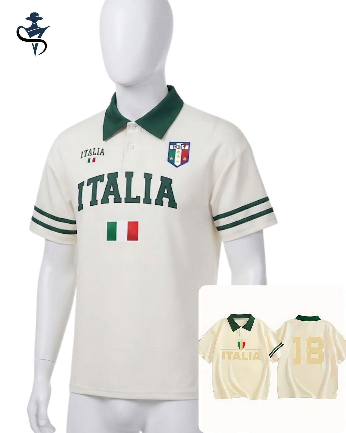 Men's Striped Short-Sleeve Polo Shirt