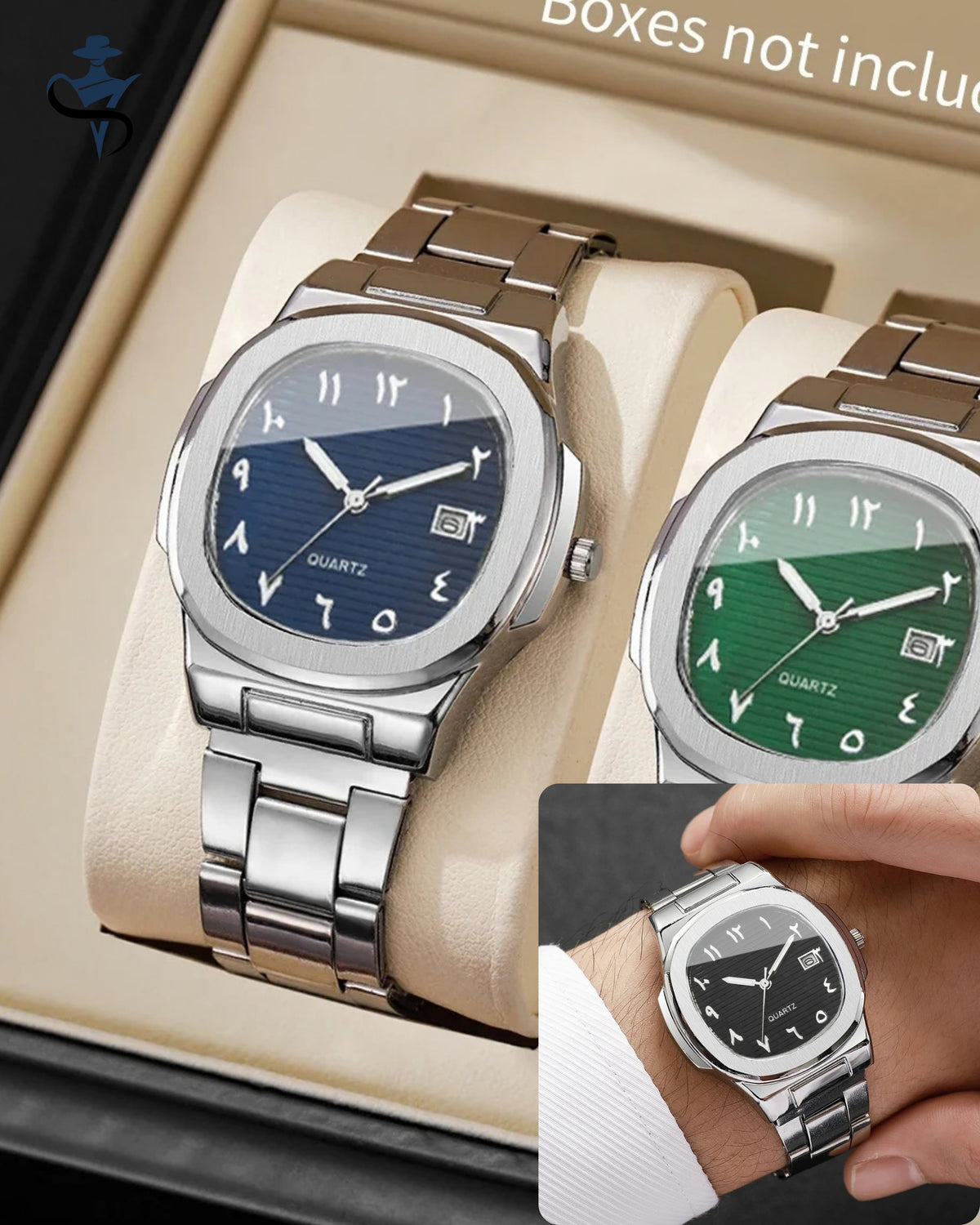 Men's Square-Dial Quartz Watch