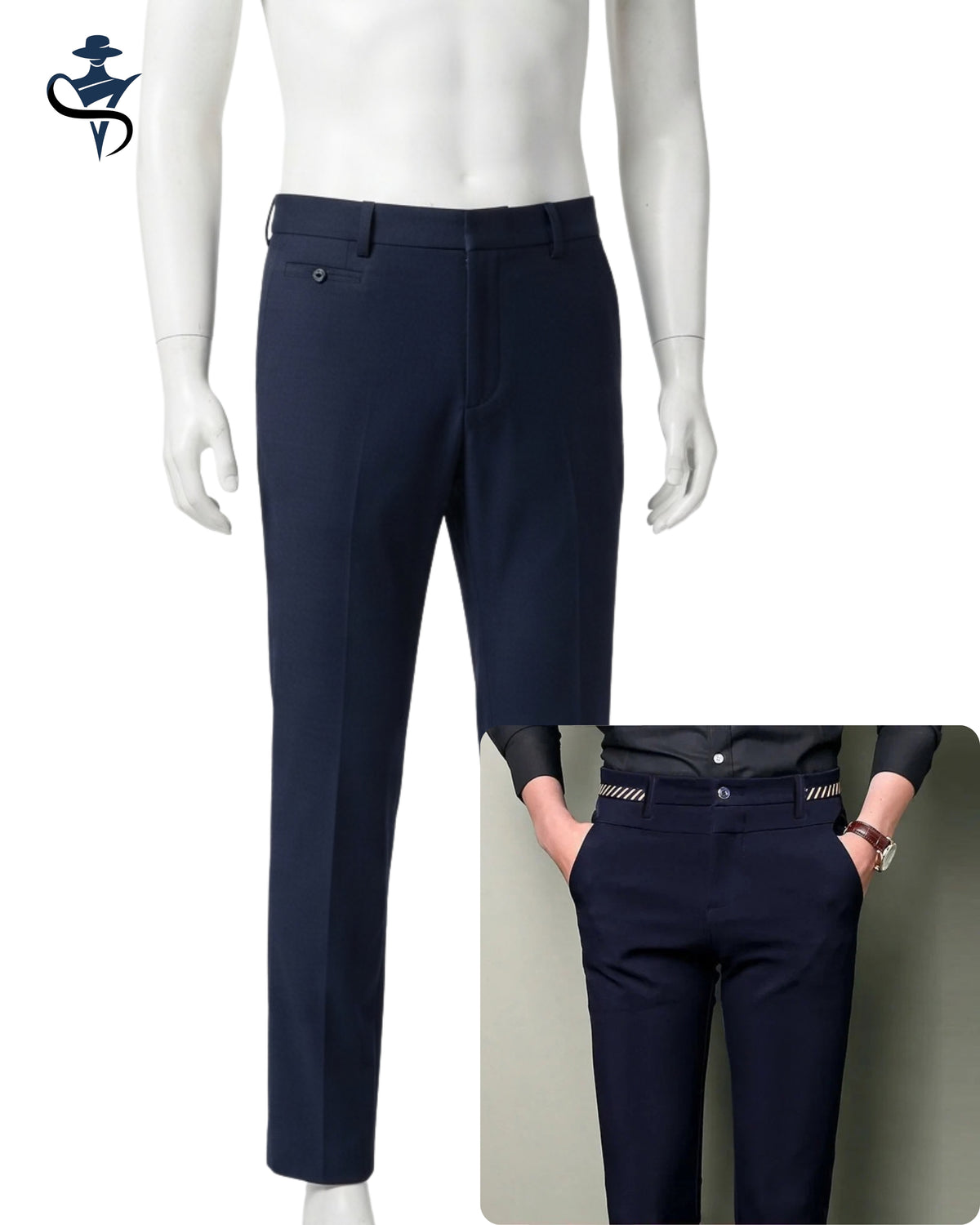 Men's Flat-Front Dress Pants