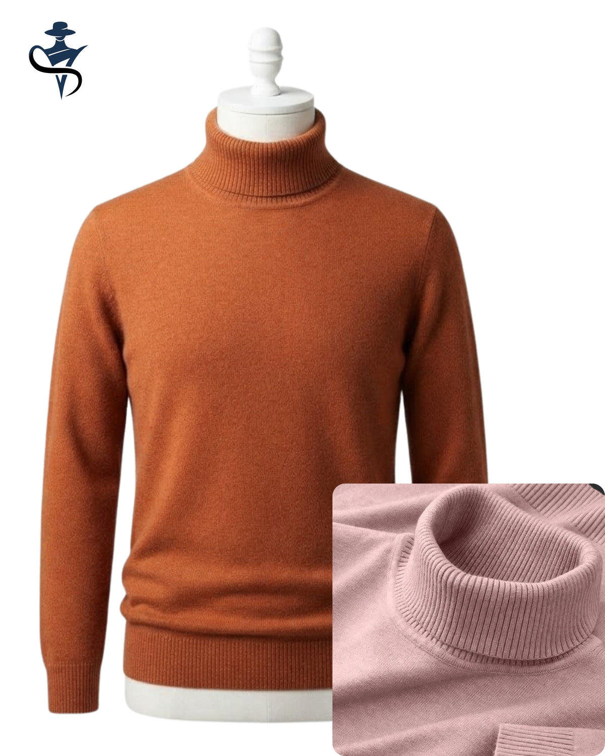 Men's Knit Turtleneck Sweater