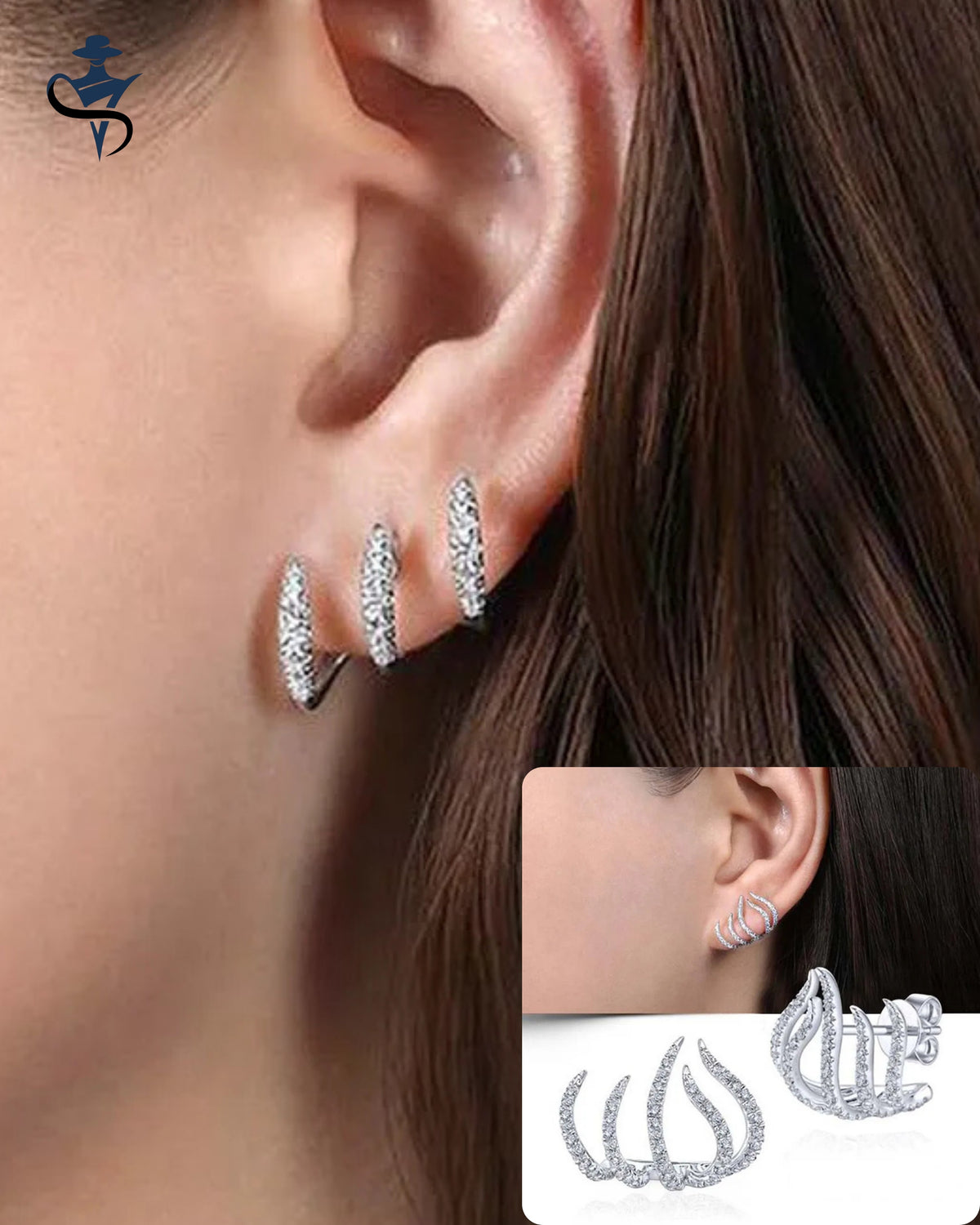 Women's CZ Stud Earrings