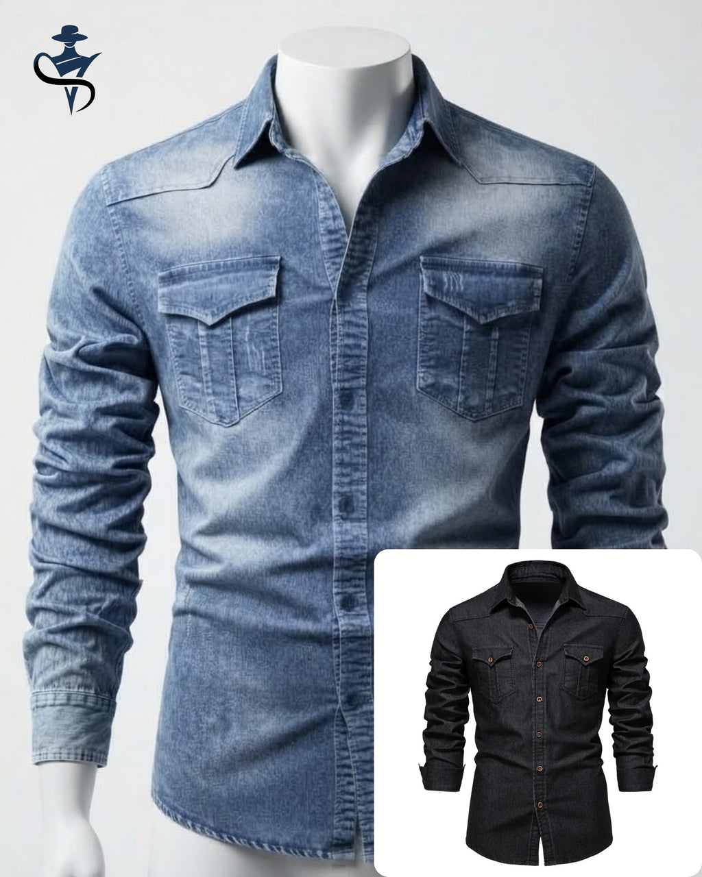 Men's Cotton Denim Shirt