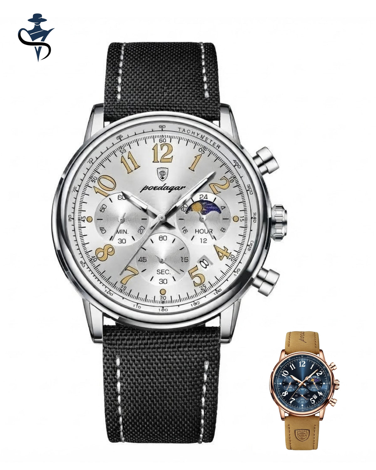 POEDAGAR Men's Quartz Watch