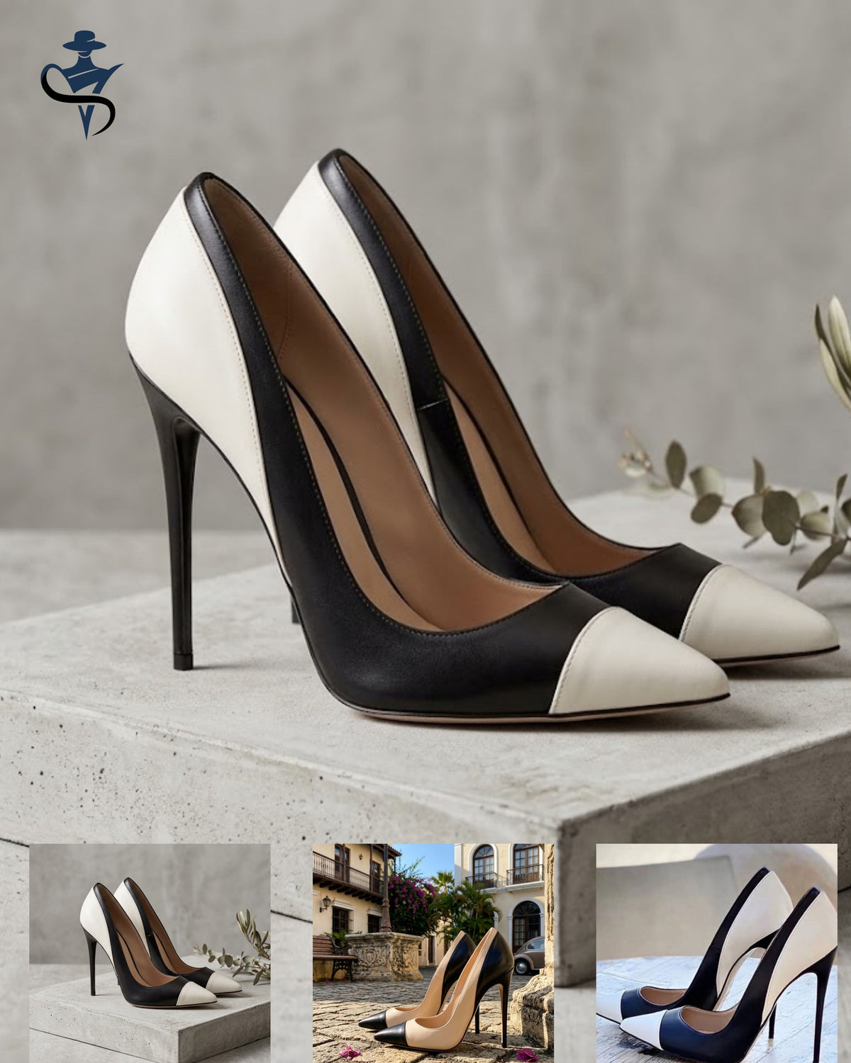 Women's Patchwork Stiletto Pumps
