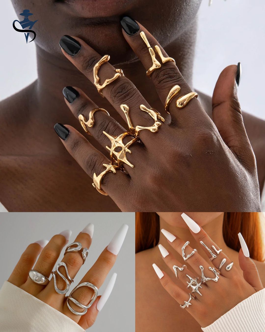 Geometric Stacking Ring Set