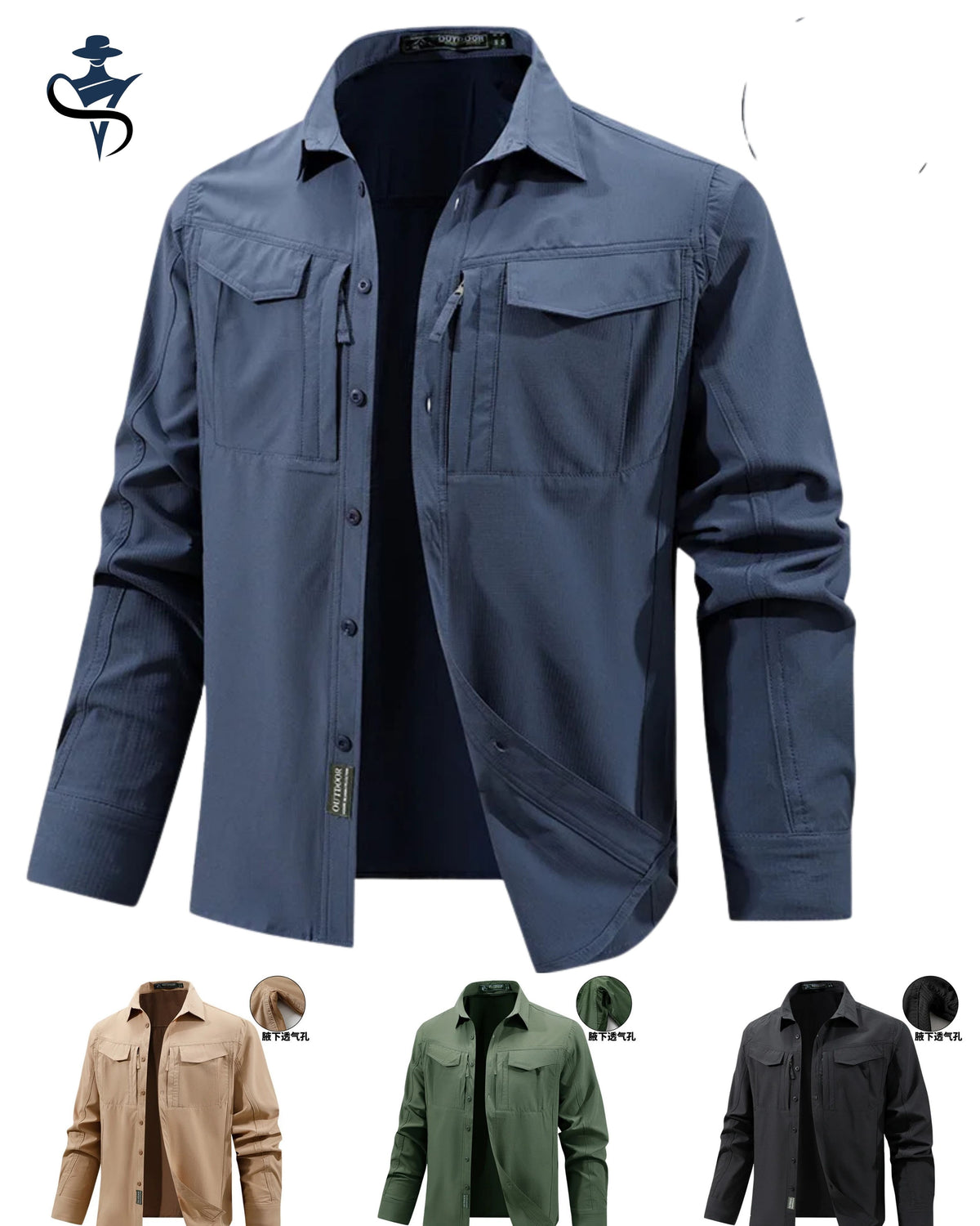 Men's Quick-Dry Outdoor Cargo Shirt