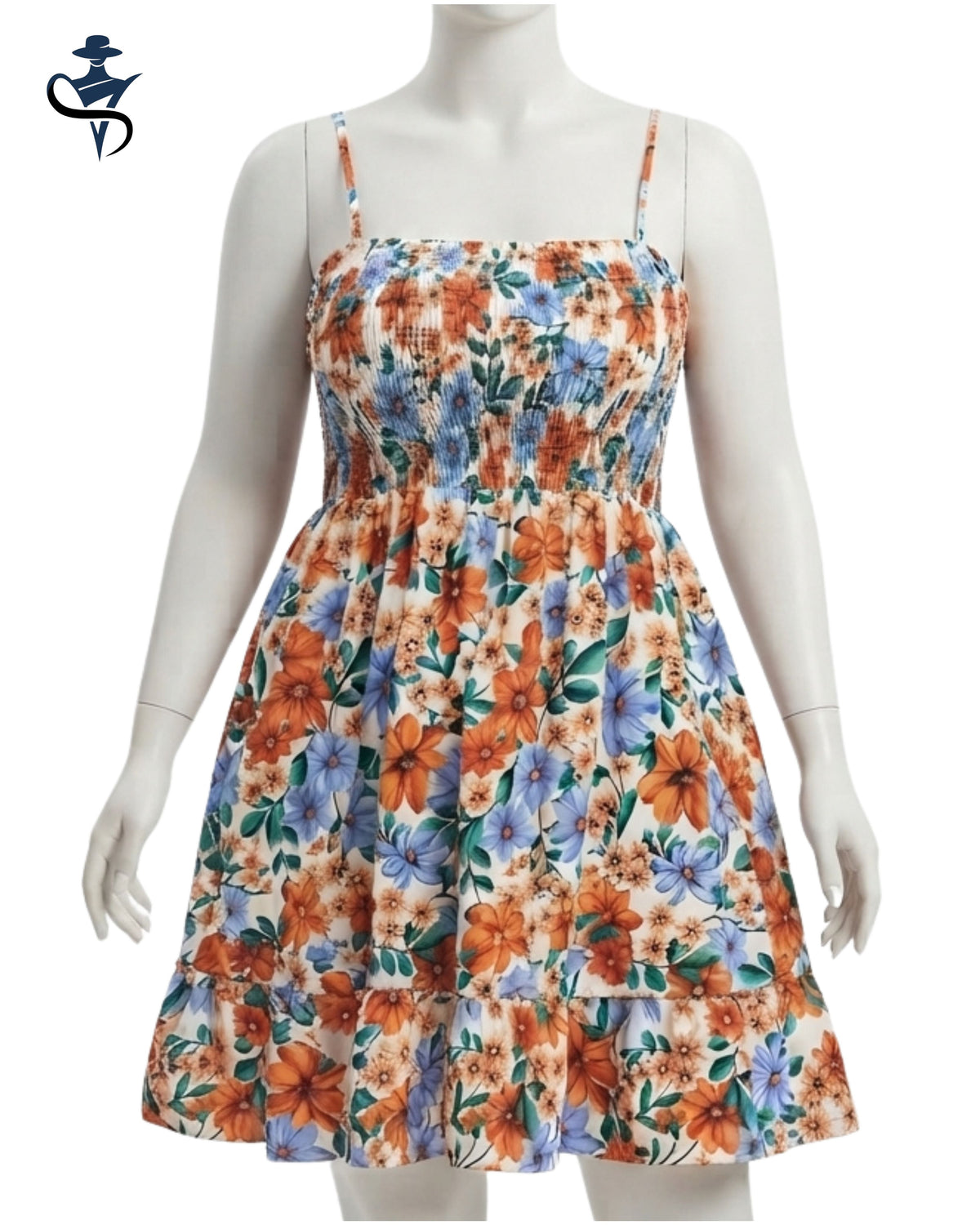 Plus-Size Floral Slip Dress