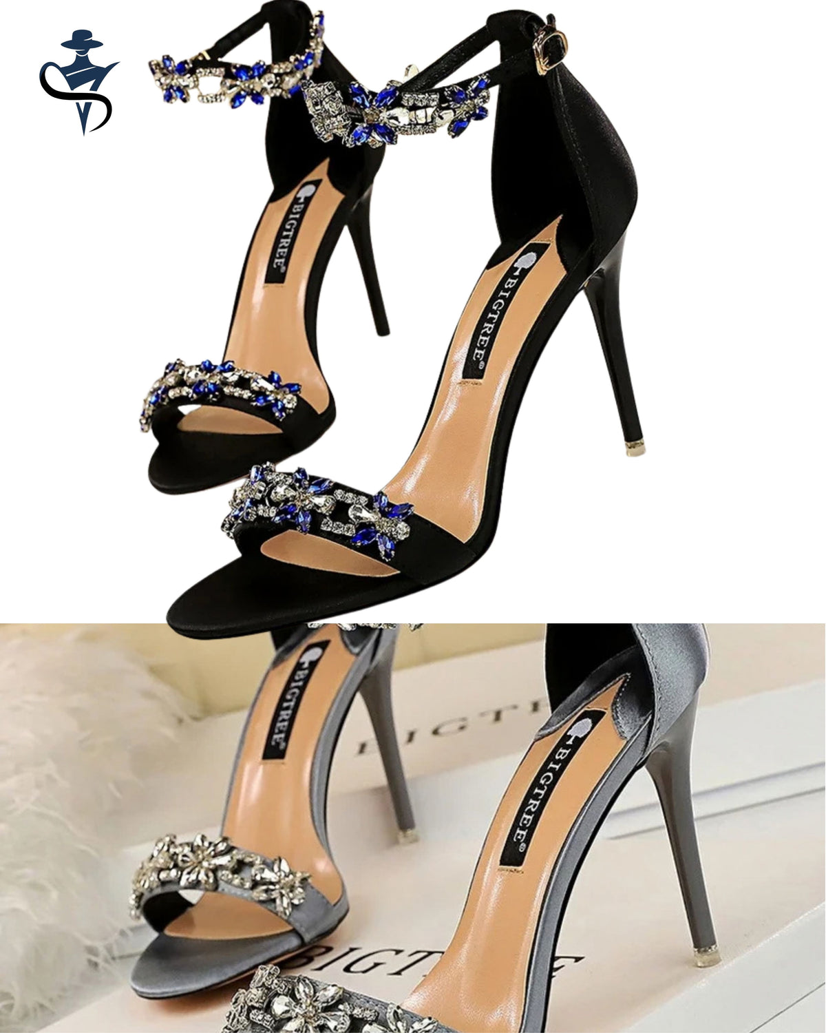 Women's Buckle-Strap Heeled Sandals